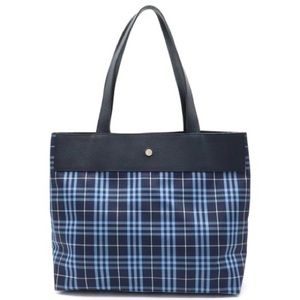 Coming Soon: Burberry London plaid & leather tote